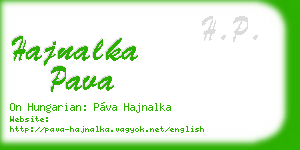 hajnalka pava business card