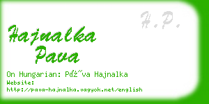 hajnalka pava business card